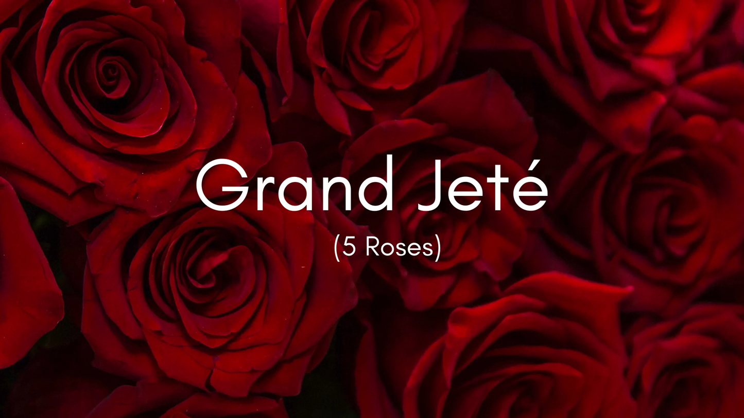 Recital Flowers: Grand Jeté (5 Rose Bundle)