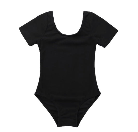 Girls Basic Short Sleeve Leotard